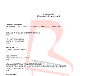 View Red Piano Bar Tapas Menu